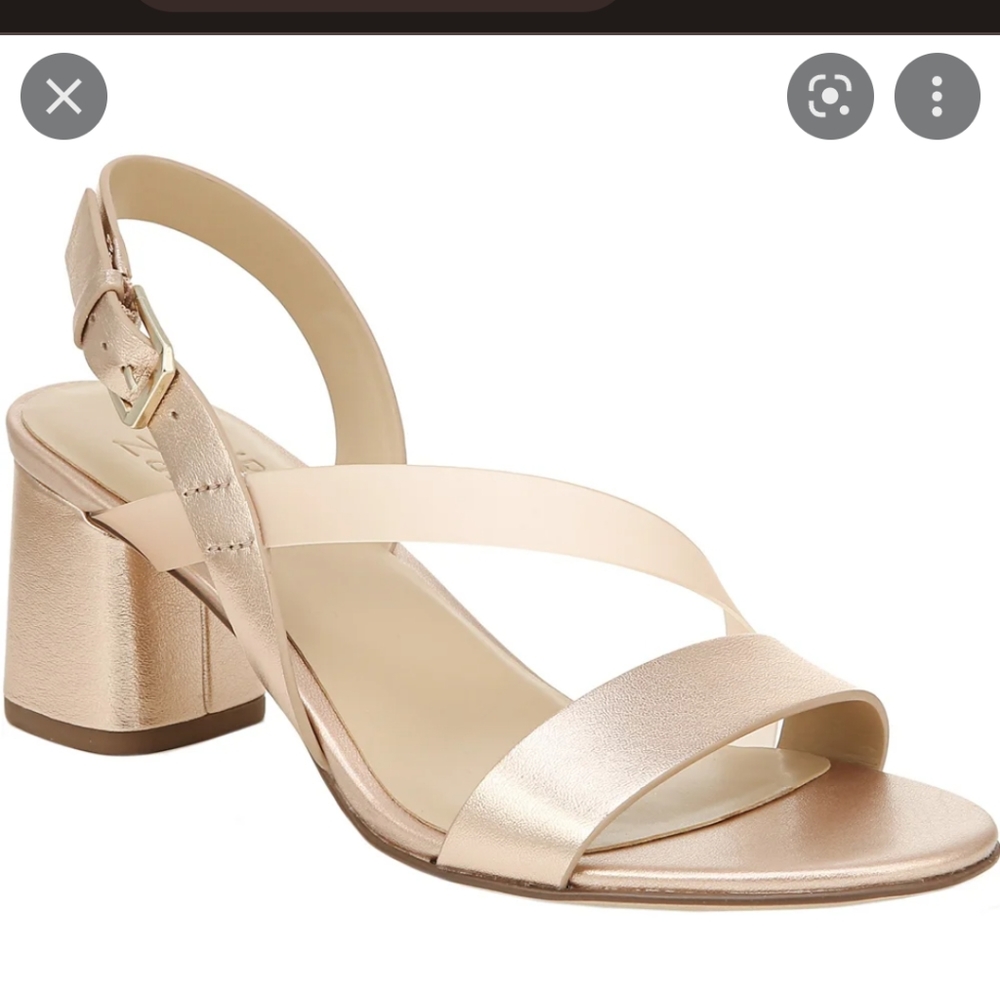 Naturalizer Rose Gold Block Heel Sandals